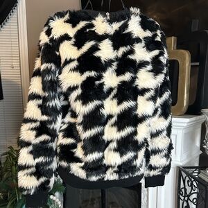 Glamorous Monochrome Faux Fur Jacket